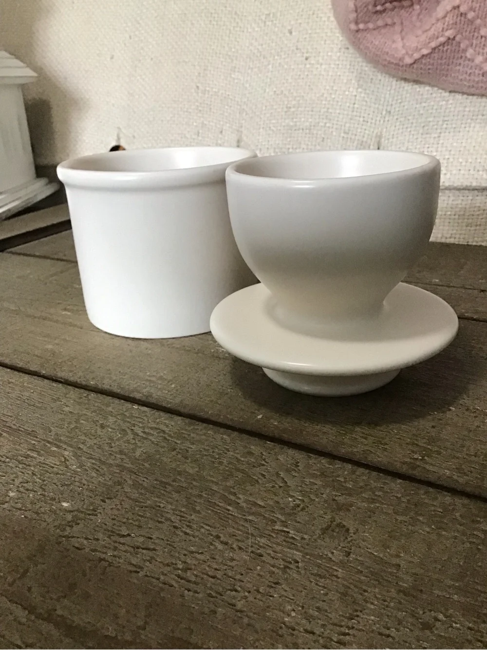 Butter Bell Crock by L. Tremaine off white color NWOT